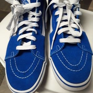Van's Hightop Custom Color Cobalt Blue/White
